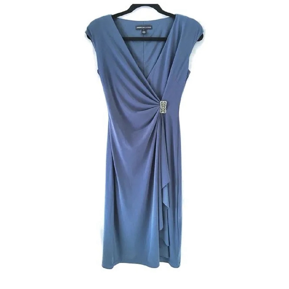 Vintage Gray Bodycon Dress Size 16 Stretch Work Midi Dress Shoulder Pad Classic